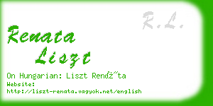 renata liszt business card